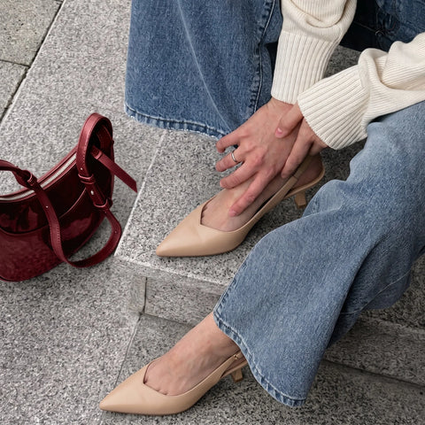 Saby Slingback Kitten Heels